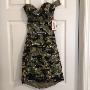 Camouflage sequence dress